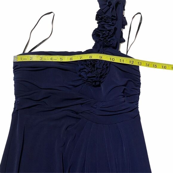 SWEET Storm navy Blue one Shoulder maxi Dress M - Picture 7 of 11